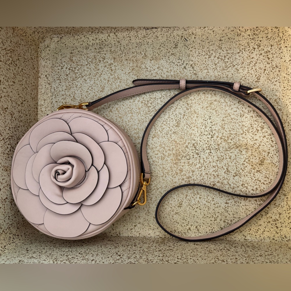 Michael Kors Vivianne Canteen 3D Rose Crossbody Ballet